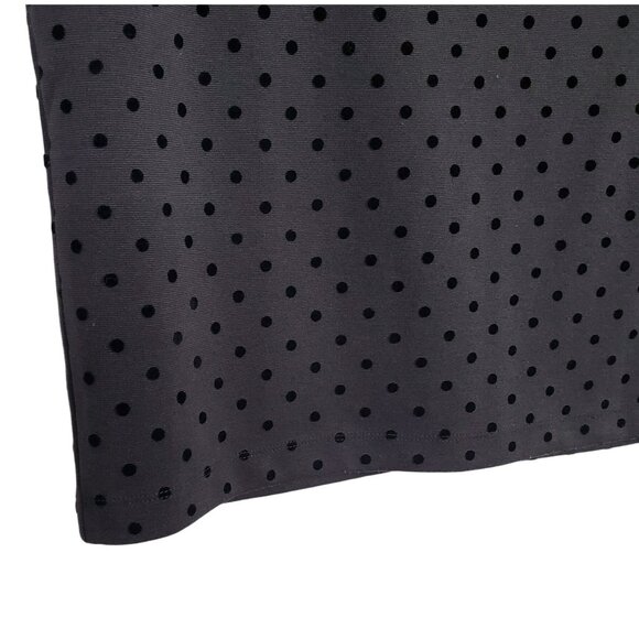 Loft Petites 10P Size 10 Skirt Knee Pencil Polka Dot Stretch Party Office Black - Picture 4 of 8